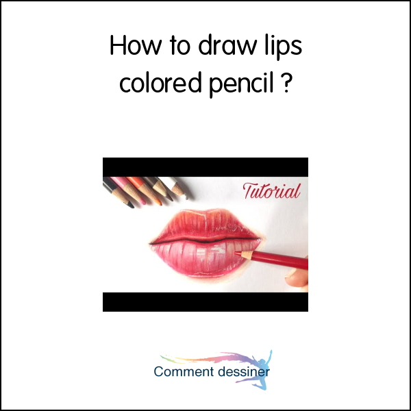 How to draw lips colored pencil
